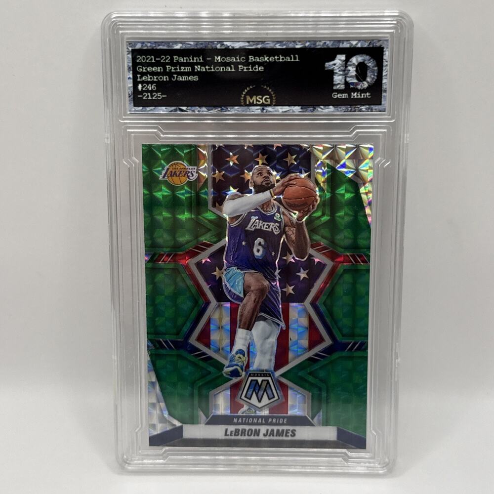 2021-22 Panini Mosaic - National Pride LeBron James #246 Graded 10 Gem Mint